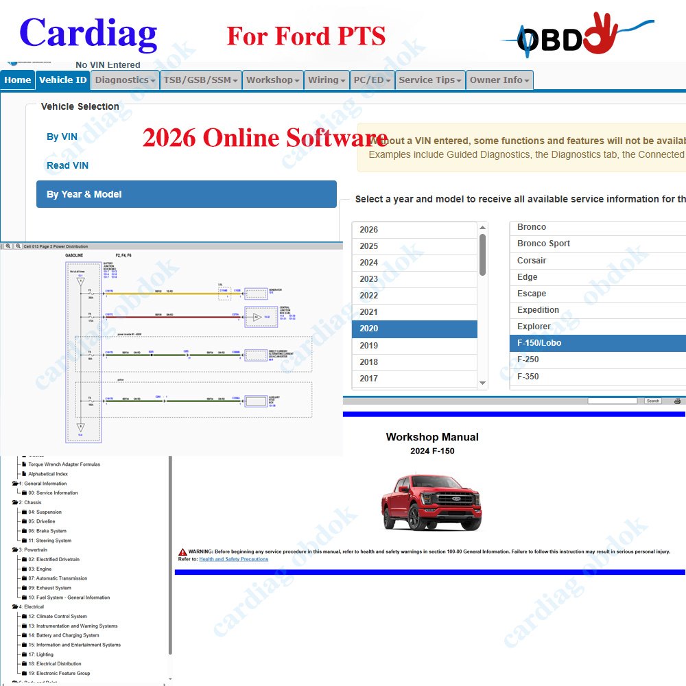 Software Online Ford PTS 2026: - Workshop Tools Online avaliação e preço