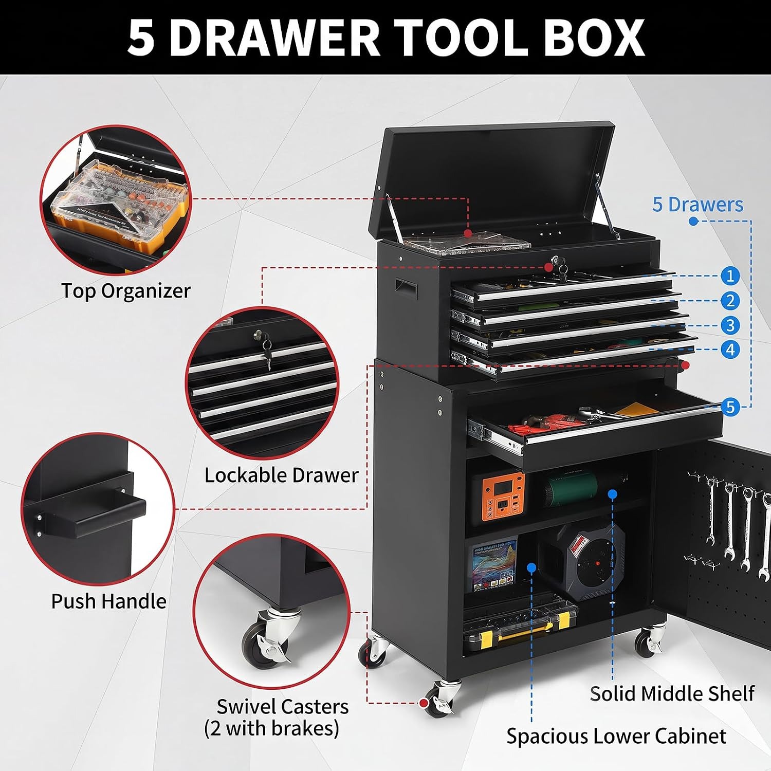 Carrinho de Ferramentas com 5  - Workshop Tools Trolley avaliação e preço
