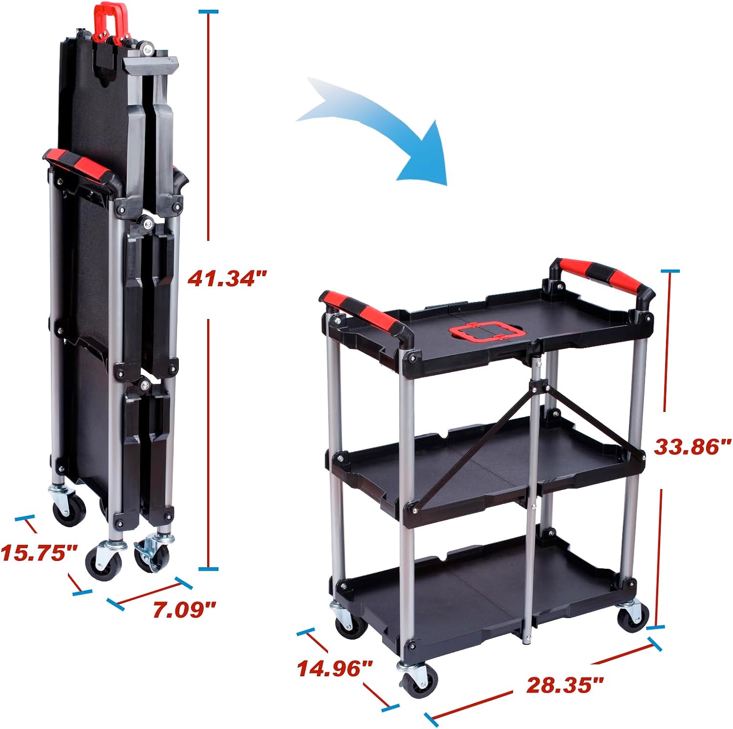 Carrinho de Serviço Dobrável c - Workshop Tools Trolley avaliação e preço