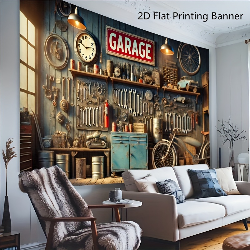 Painel de Fundo Industrial par - Workshop Tools Wallpaper avaliação e preço