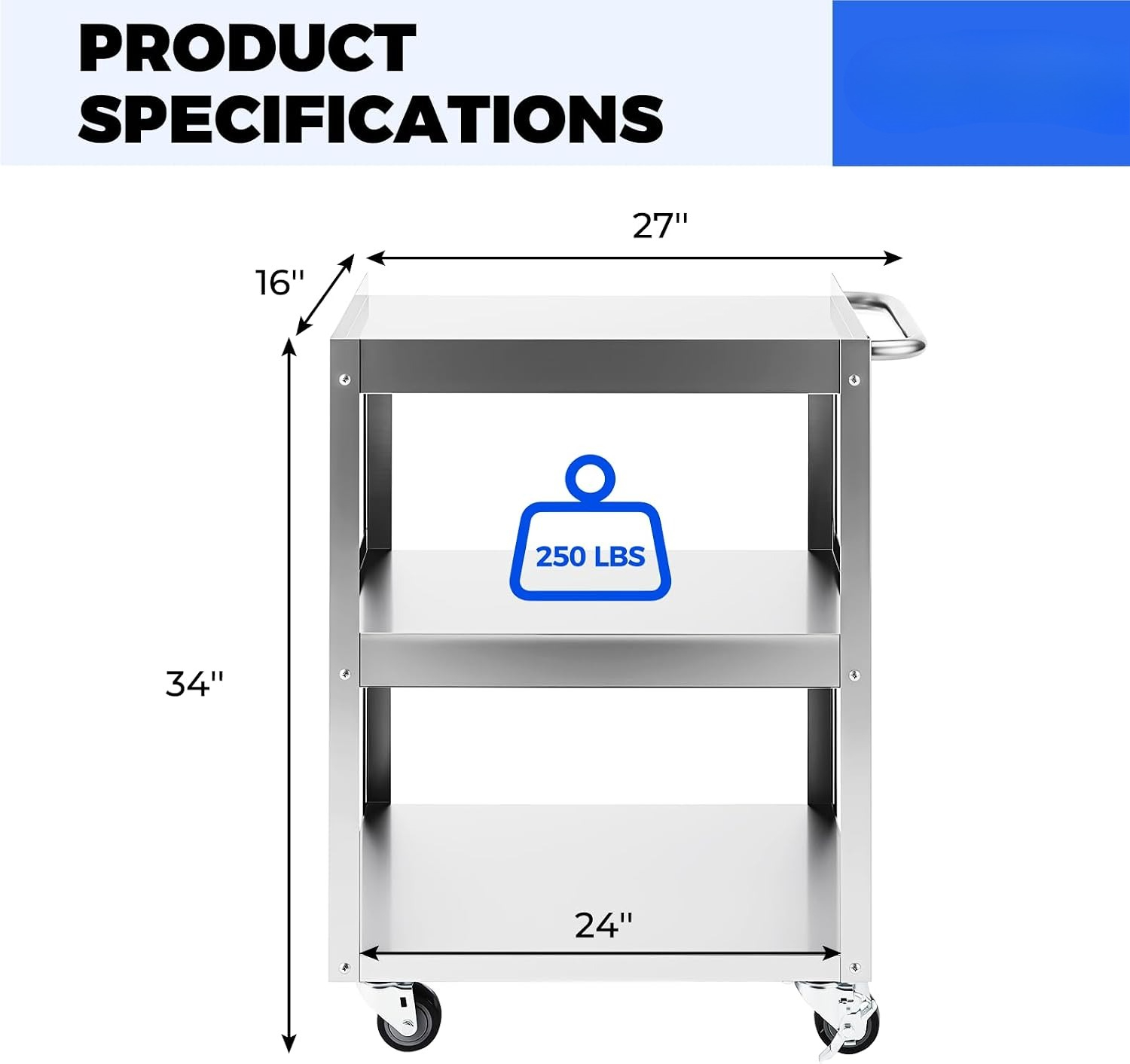 Carrinho Utilitário de Aço Ino - Workshop Tools Trolley avaliação e preço