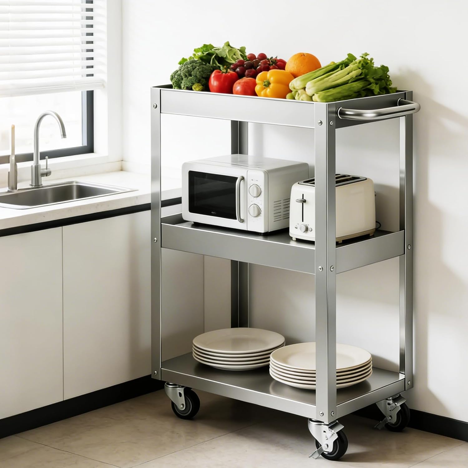 Carrinho Utilitário de Aço Ino - Workshop Tools Trolley avaliação e preço